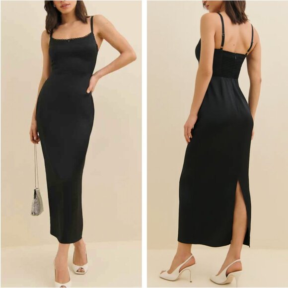 lucy satin dress reformation Lucy Satin Dress Reformation